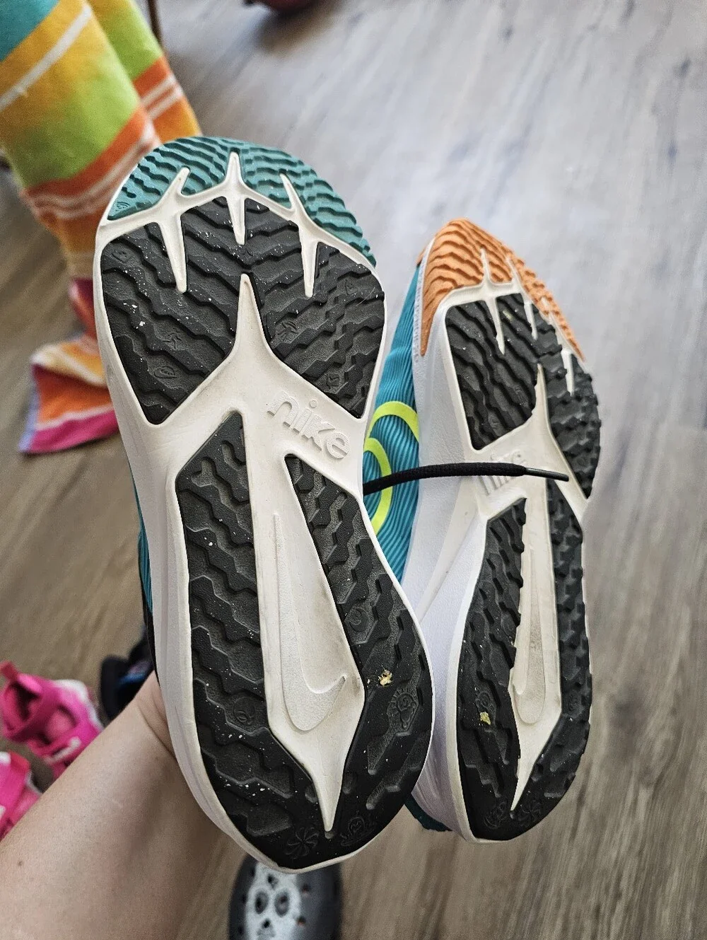 Nike Teal, Purple & Yellow Athletic Sneakers